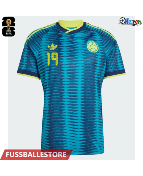 Günstige Kolumbien Rafael Santos Borre #19 Auswärtstrikot WM 2026 Kurzarm